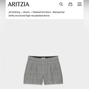 Babaton Black and Gray Plaid Women's Shorts